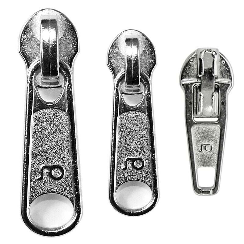 Ritstrekker zilver lang (open oog)