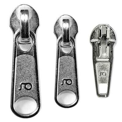 Ritstrekker zilver lang (open oog)