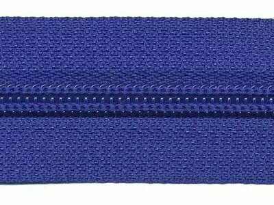 Nylon spiraal rits aan de meter (excl. trekker), kobaltblauw