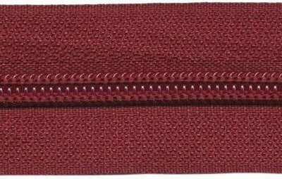 Nylons spiraal rits aan de meter (excl. trekker), bordeaux