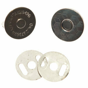 Magneetsluiting zilverkleurig 18 mm extra plat