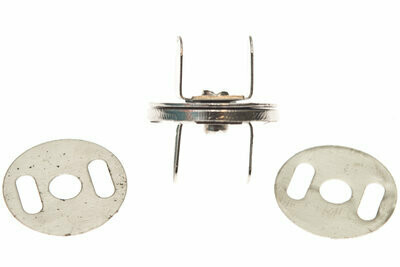 Magneetsluiting zilverkleurig 18 mm extra plat