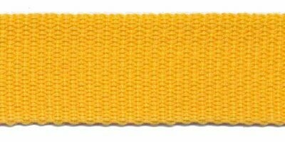 Tassenband geel 25 mm