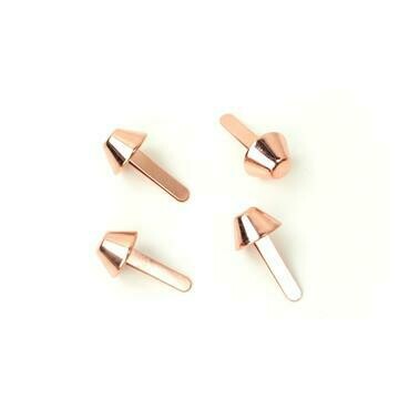 Metalen tasvoetje roze-goudkleurig 10 mm