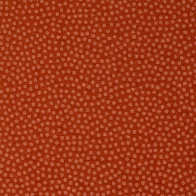 Katoenen stof, terracotta met stipjes