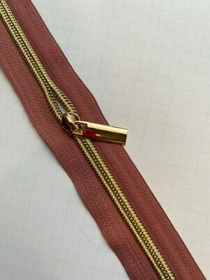 Spiraalrits op rol oud-rose/goud (excl. trekker)