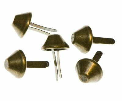 Metalen tasvoetje bronskleurig 15 mm
