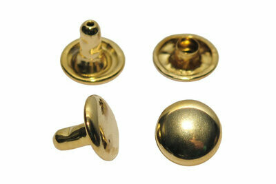 Rivet dubbele kop goudkleurig kop 9 mm