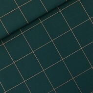 Canvas Cotton Gabardine Twill - Green Gables - Thin Grid