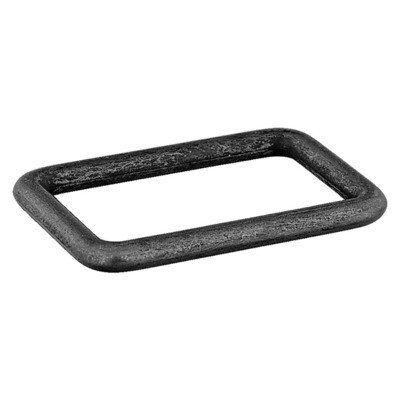 Passant rechthoekig zwart 25 mm