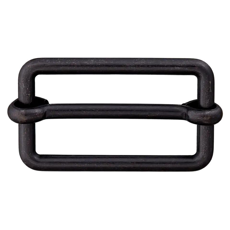 Schuifgesp metaal zwart 25 mm