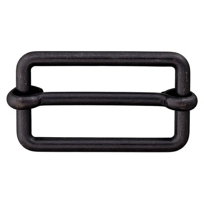 Schuifgesp metaal zwart 25 mm