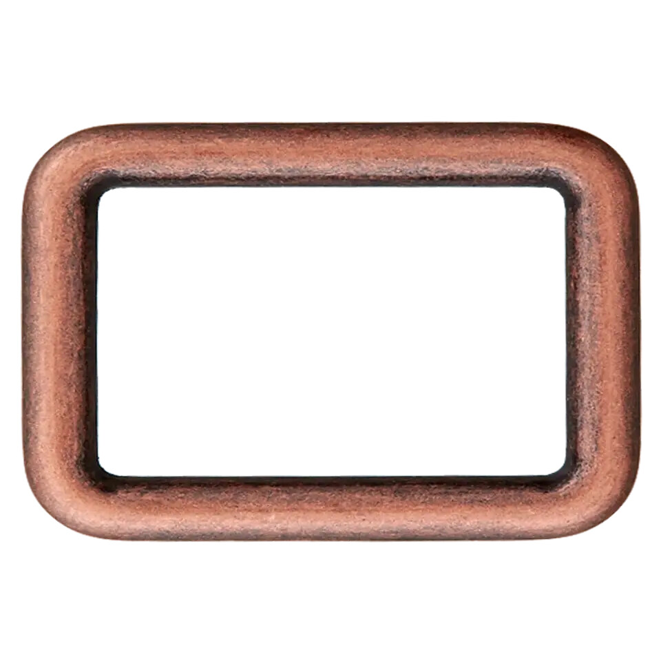 Passant rechthoekig koperkleurig 25 mm