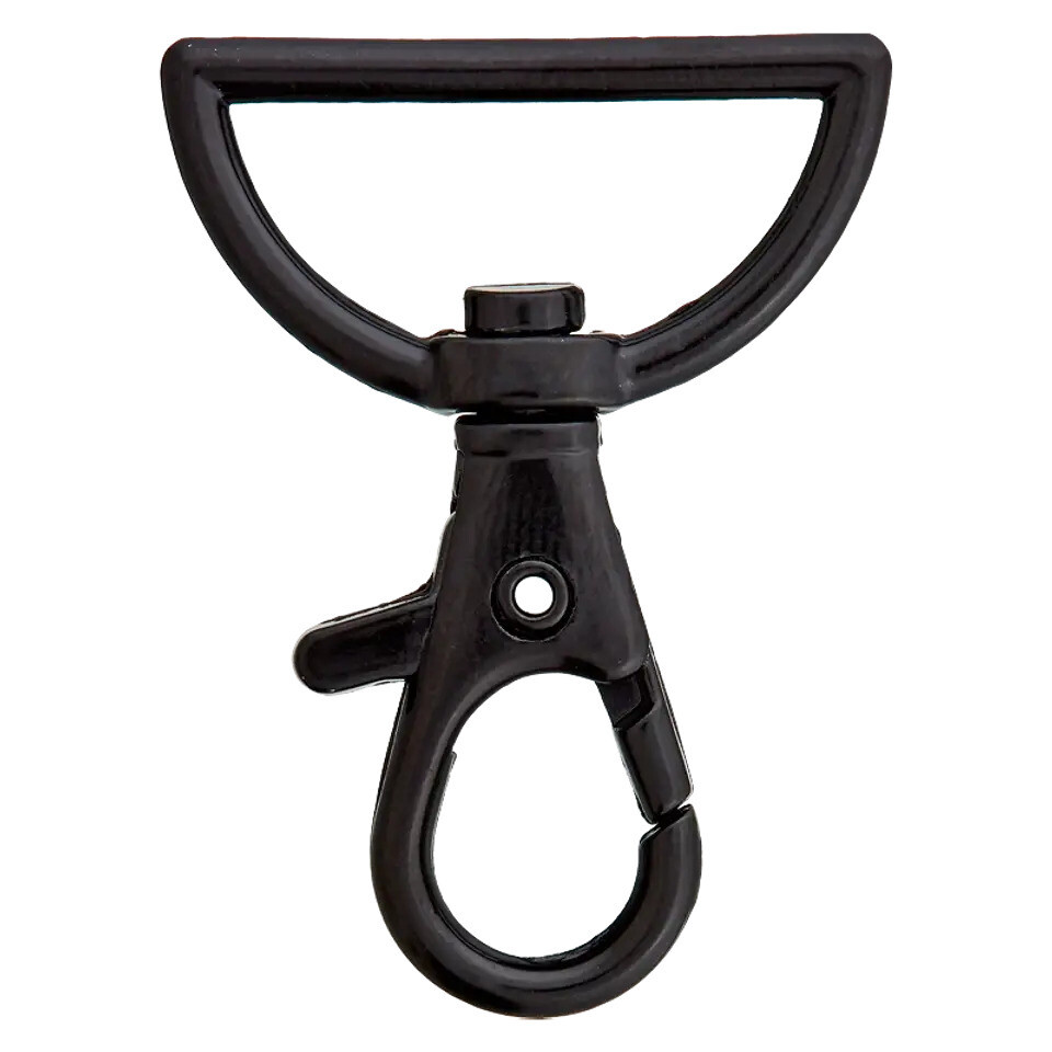 Musketon zwartkleurig 25 mm