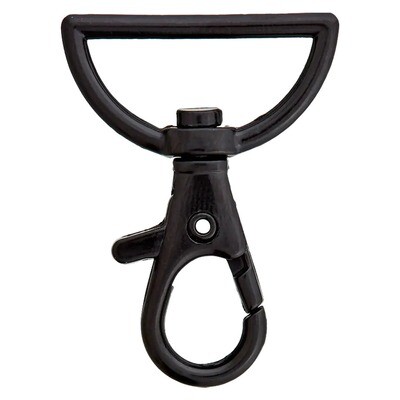 Musketon zwartkleurig 25 mm