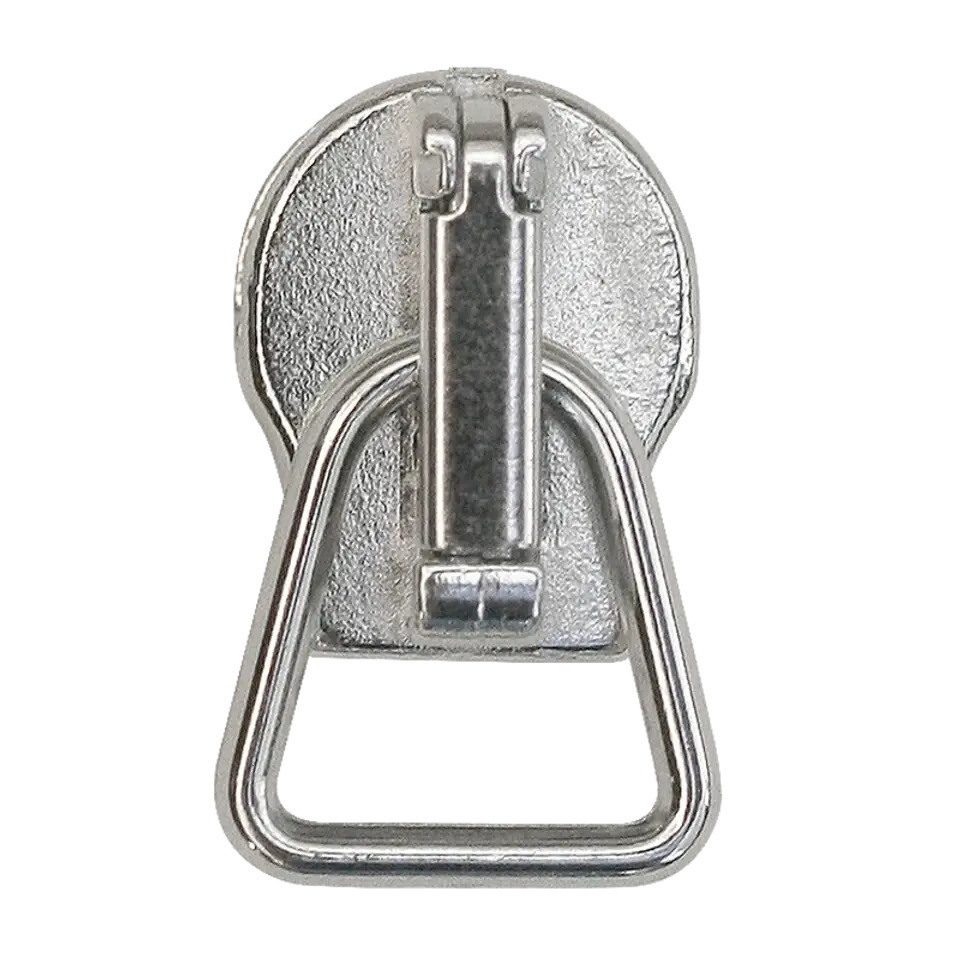 Ritstrekker zilverkleurig driehoek 1 cm