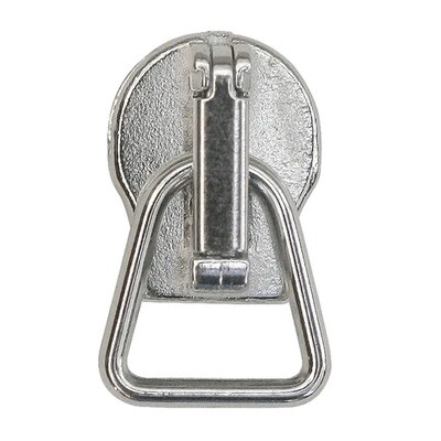 Ritstrekker zilverkleurig driehoek 1 cm