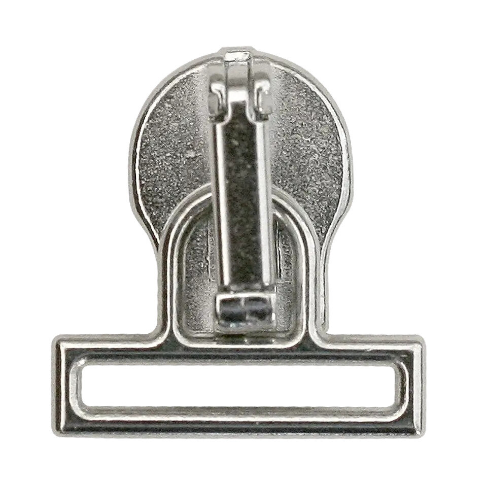 Ritstrekker zilverkleurig rechthoek 1,5 cm