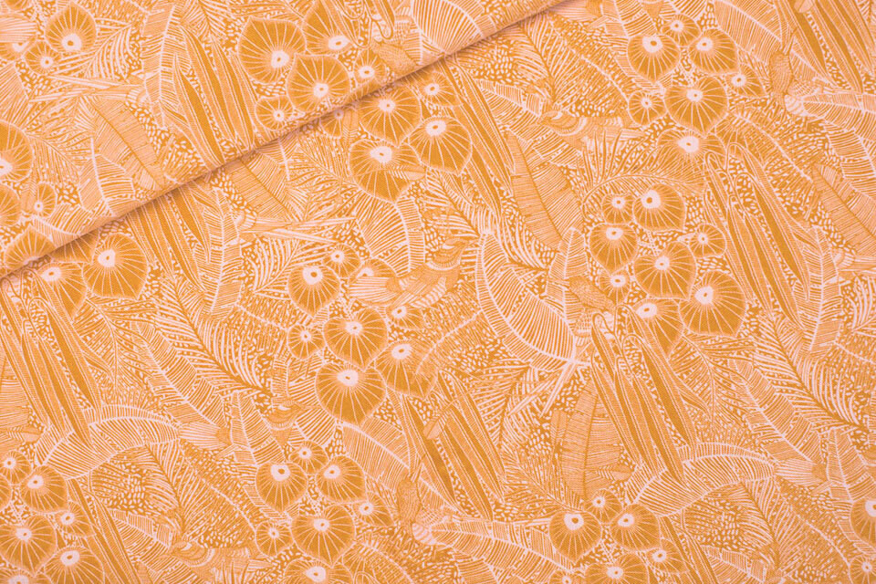 Canvas Cotton Gabardine Twill - Foliage Song Ambergeel
