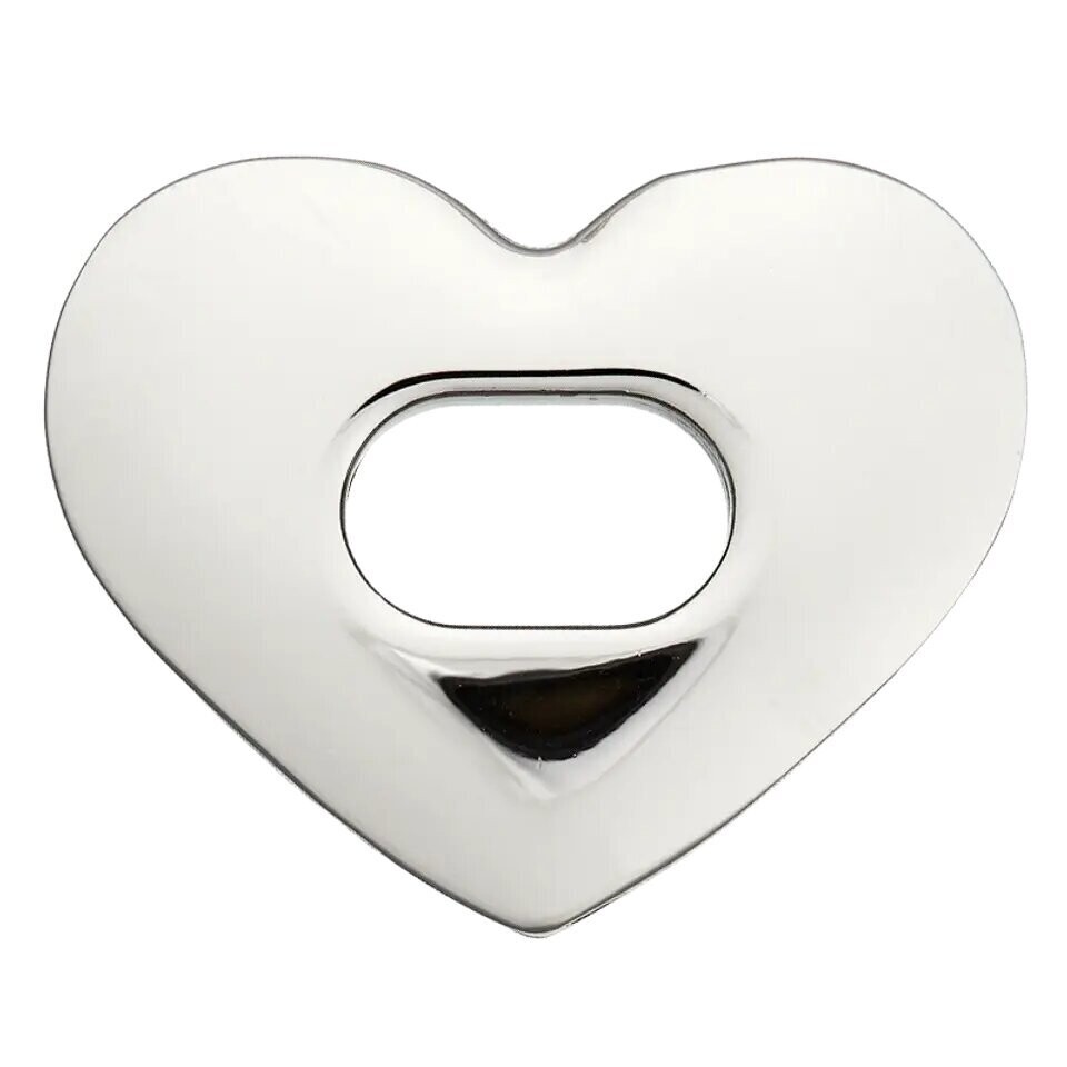 Hartvormige draai-sluiting Zilver