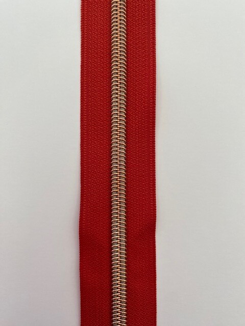Spiraalrits aan de meter, rood/roze-gold (excl. trekker)