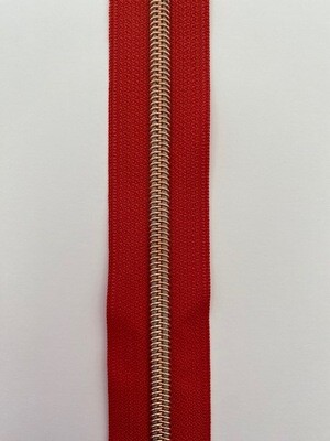 Spiraalrits aan de meter, rood/roze-gold (excl. trekker)