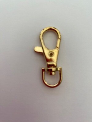 Musketon goudkleurig opening 7 mm (1 x 4 cm)