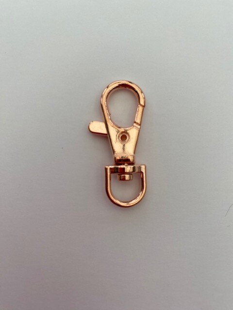 Musketon roze/goud opening 7 mm (1 x 4 cm)