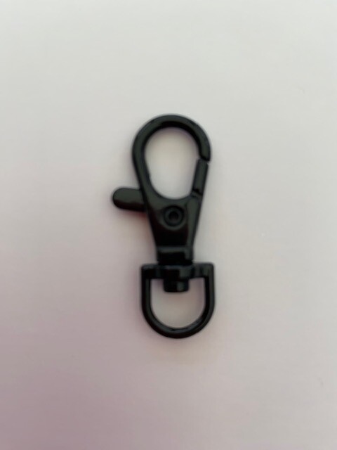 Musketon zwart opening 7 mm (1 x 4 cm)