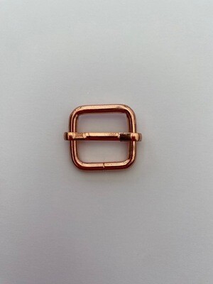 Schuifgesp metaal vierkant roze/gold-kleurig 20 mm