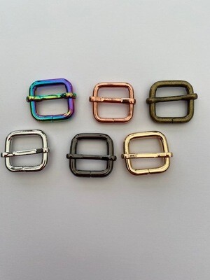 Schuifgesp metaal vierkant regenboog (rainbow)-kleurig 20 mm
