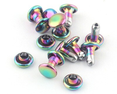 Rivet dubbele kop regenboogkleuren, kop 6 mm