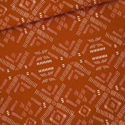 Canvas Cotton Gabardine Twill - Pattern Stripes Herfstbruin
