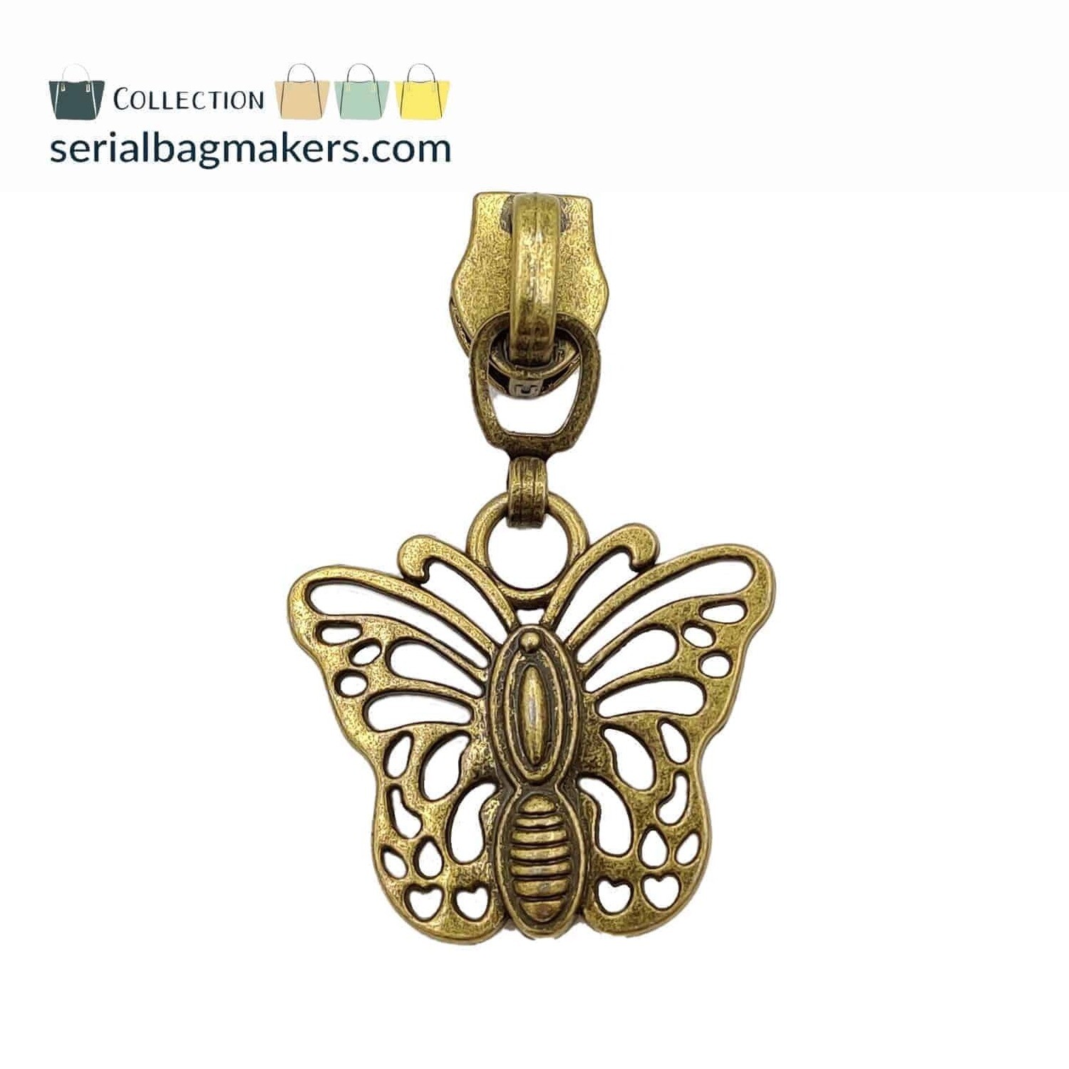 Ritstrekker Butterfly Antique Brons