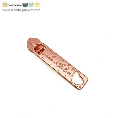 Ritstrekker &#39;Made with love&#39; Rosegold