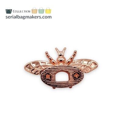 Flip-lock sluiting 'Bij' Rosegold
