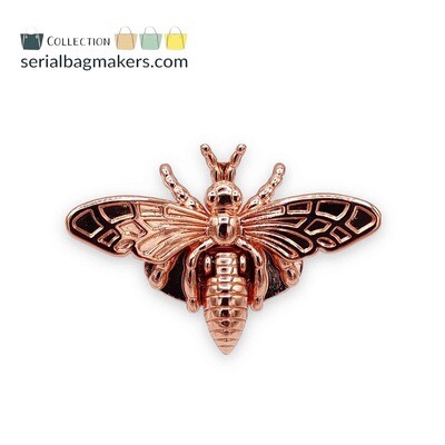 Flip-lock sluiting &#39;Bij&#39; Rosegold