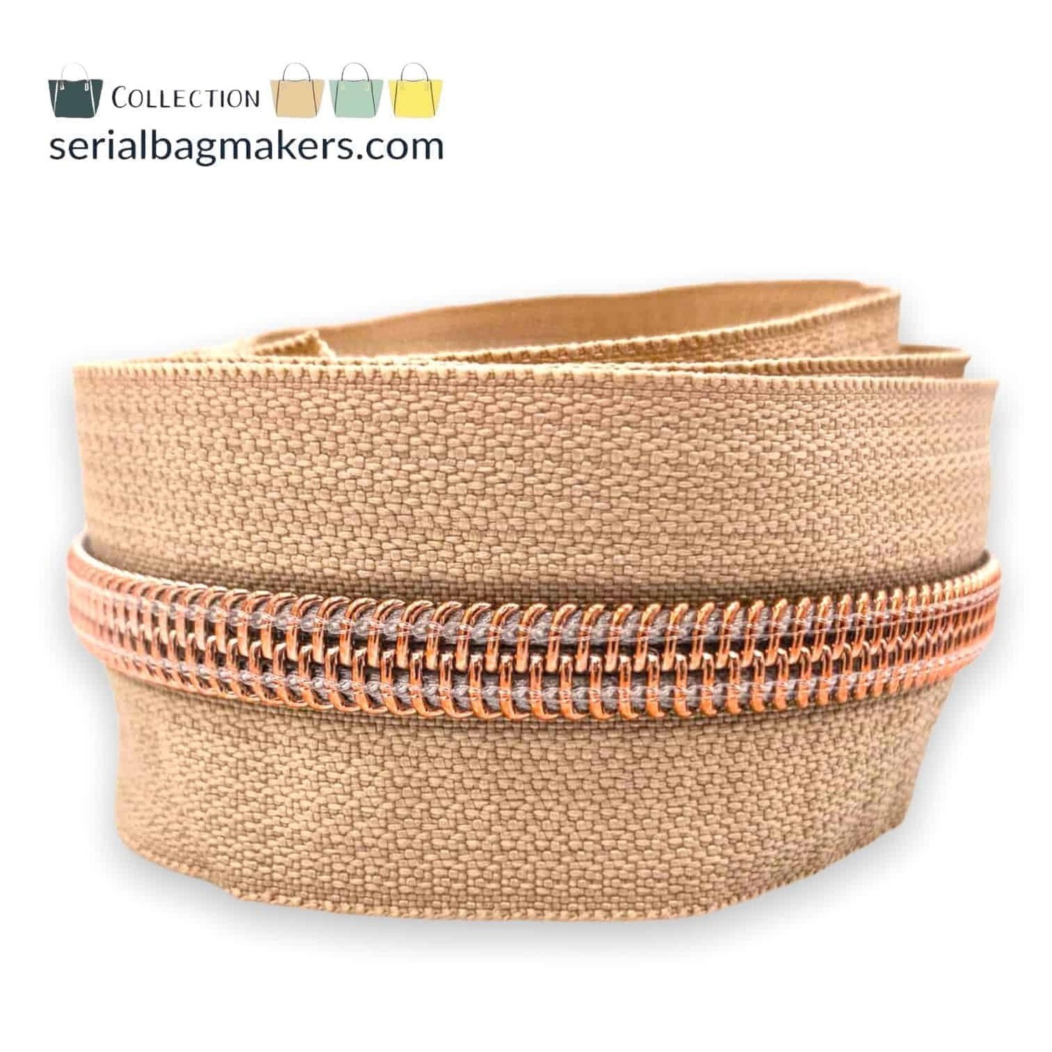 Spiraalrits op rol Latte/Rosegold (excl. trekker)