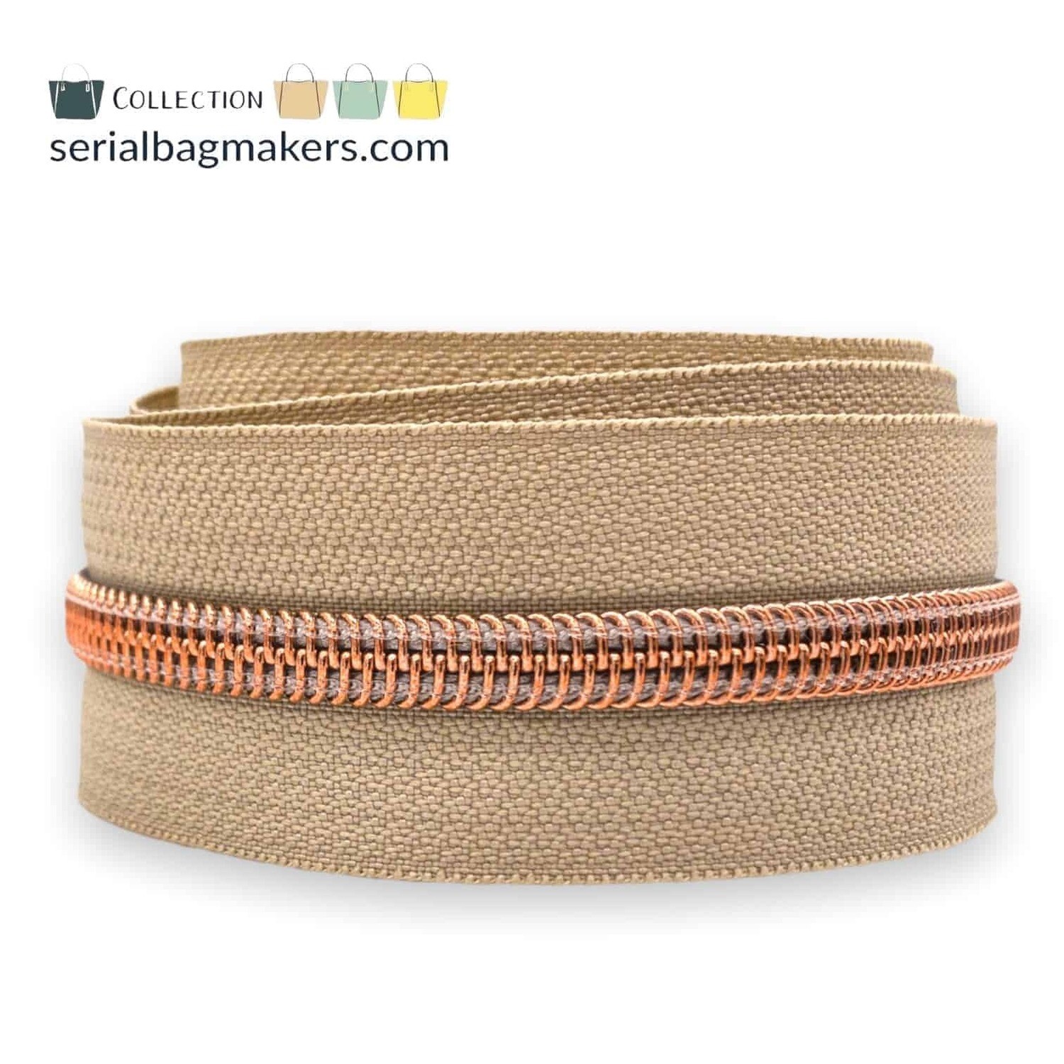 Spiraalrits op rol Sand/Rosegold (excl. trekker)