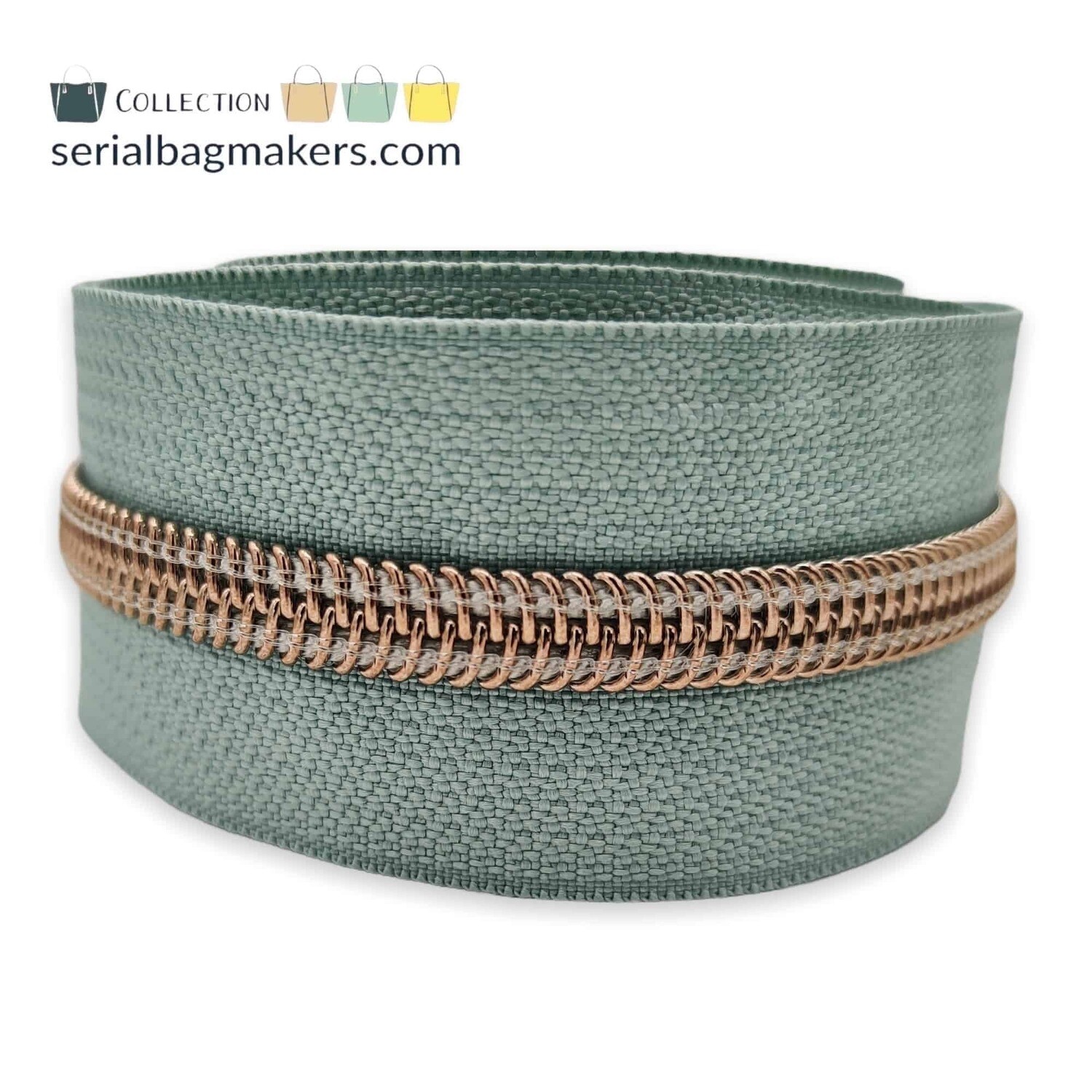 Spiraalrits op rol Smokey Mint/Copper (excl. trekker)
