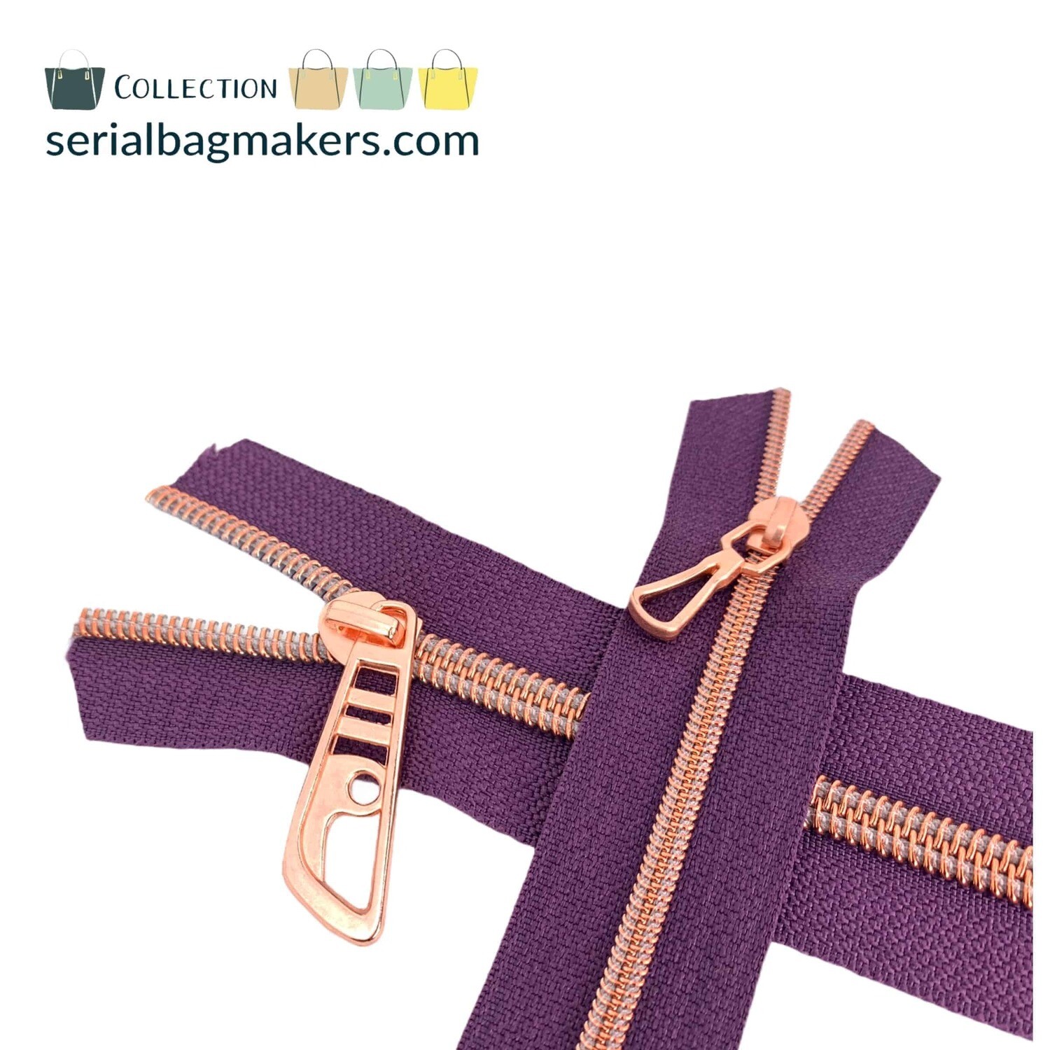 Spiraalrits op rol Aubergine/Rosegold (excl. trekker)