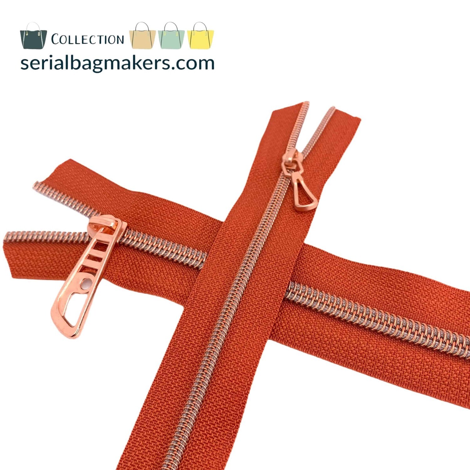Spiraalrits op rol Terracotta/Rosegold (excl. trekker)
