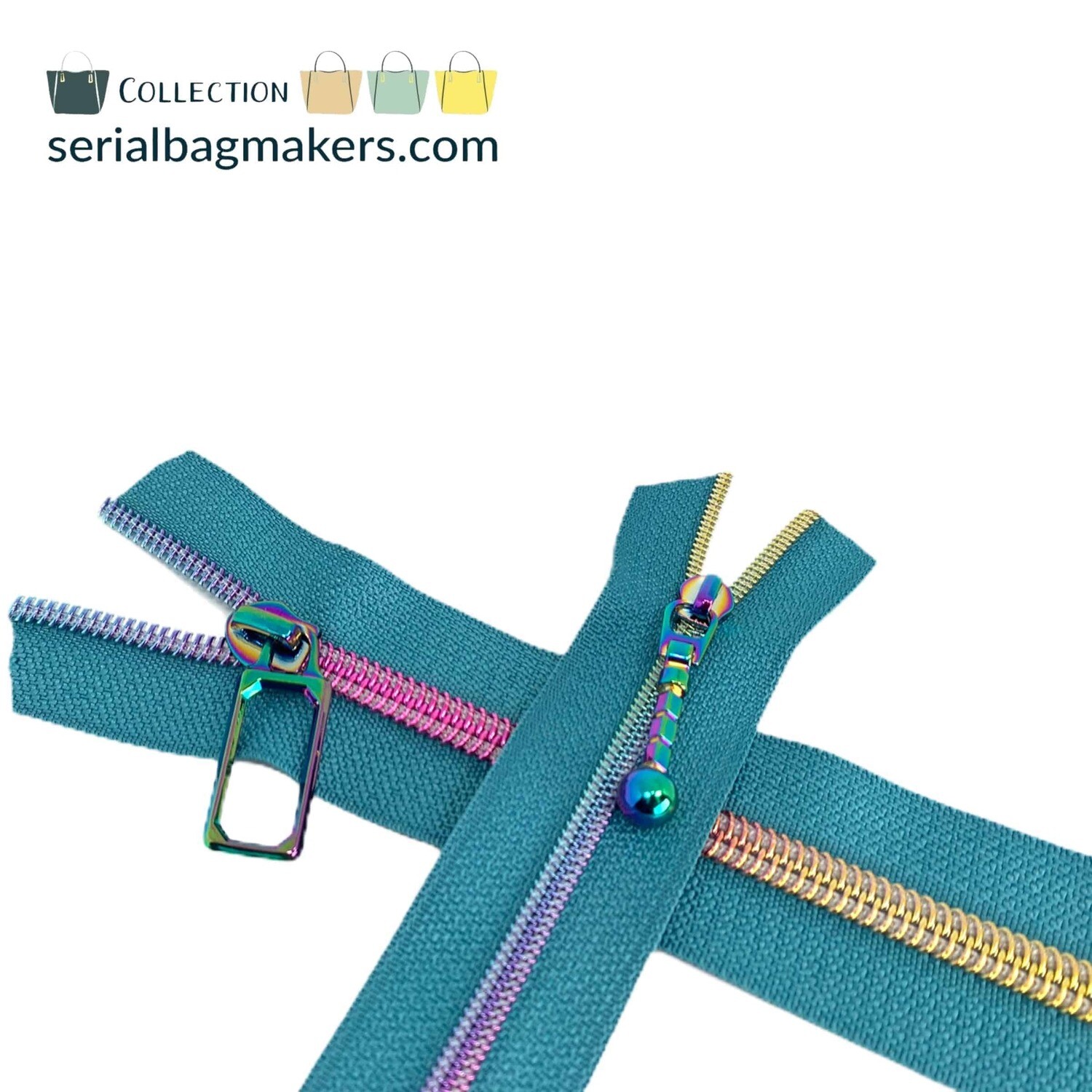 Spiraalrits op rol Turquoise/Rainbow (excl. trekker)