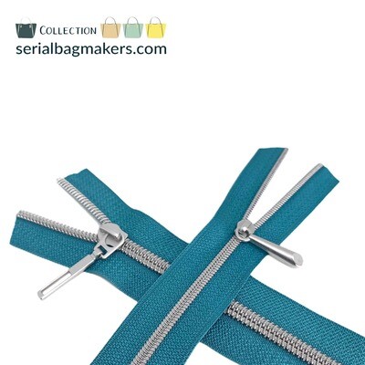 Spiraalrits op rol Turquoise/Silver (excl. trekker)