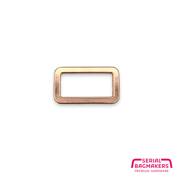 Passant rechthoekig rose-goudkleurig 25 mm - Merk SBM