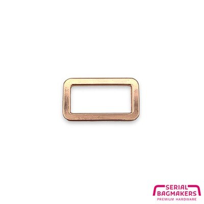 Passant rechthoekig rose-goudkleurig 25 mm - Merk SBM