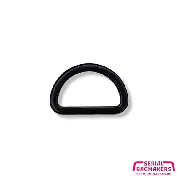 D-ring mat-zwart 25 mm