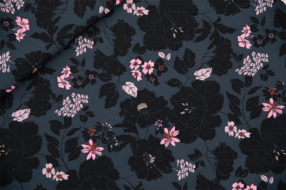 Canvas Cotton Gabardine Twill - Hydrony India Ink