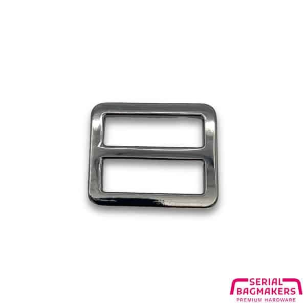 Schuifgesp gunmetal met vast middenstuk 25 mm