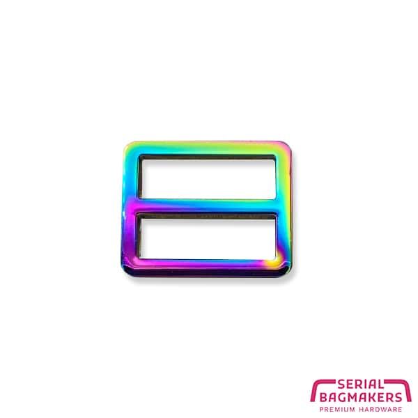 Schuifgesp rainbow met vast middenstuk 25 mm